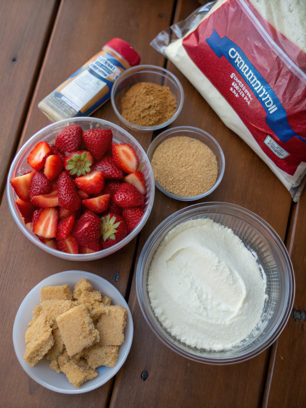 Camping Strawberry Cheesecake Pudgy Pie ingredients