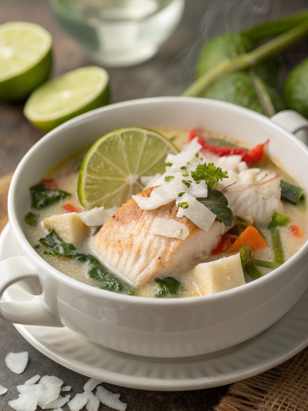 Coconut Lime Fish Soup