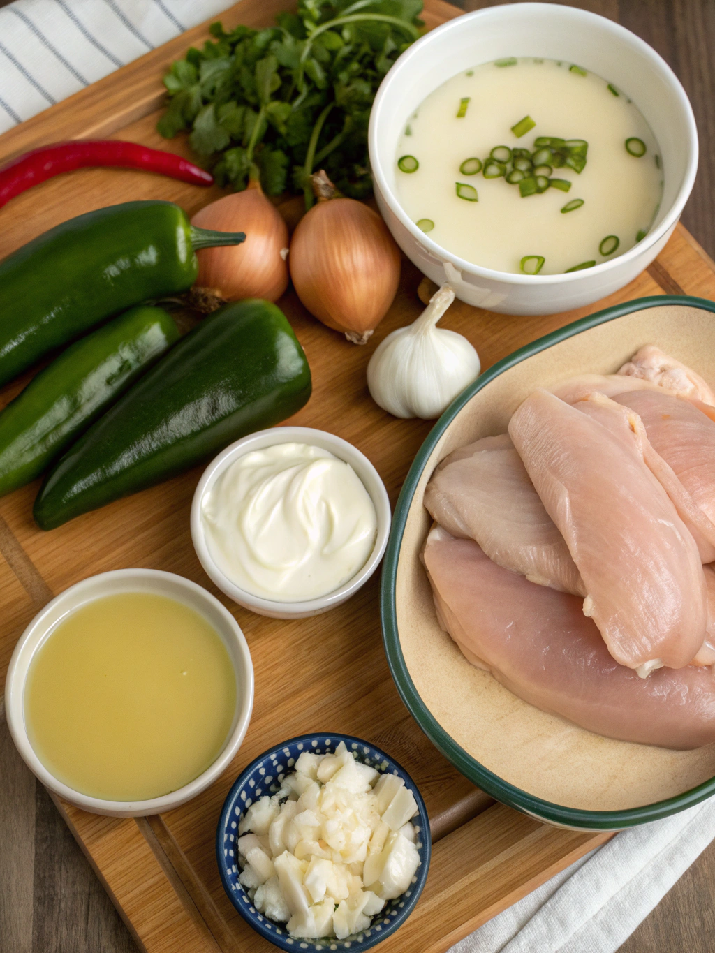 Creamy Chicken Poblano Soup Ingredients