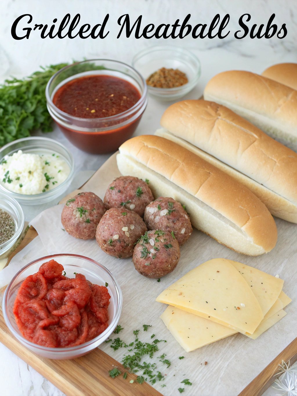 Grilled Meatball Subs Ingredients