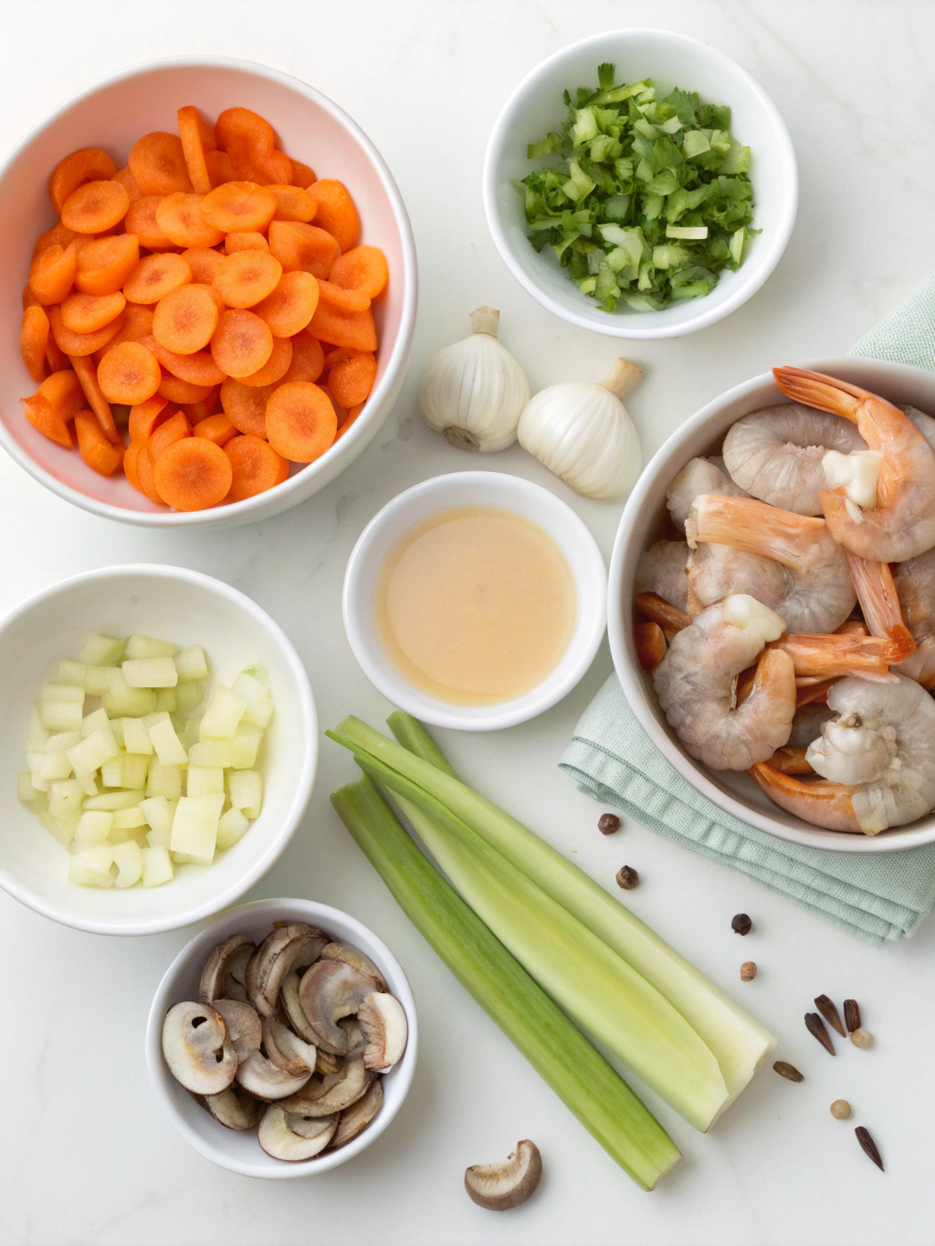 Shrimp Soup ingredients