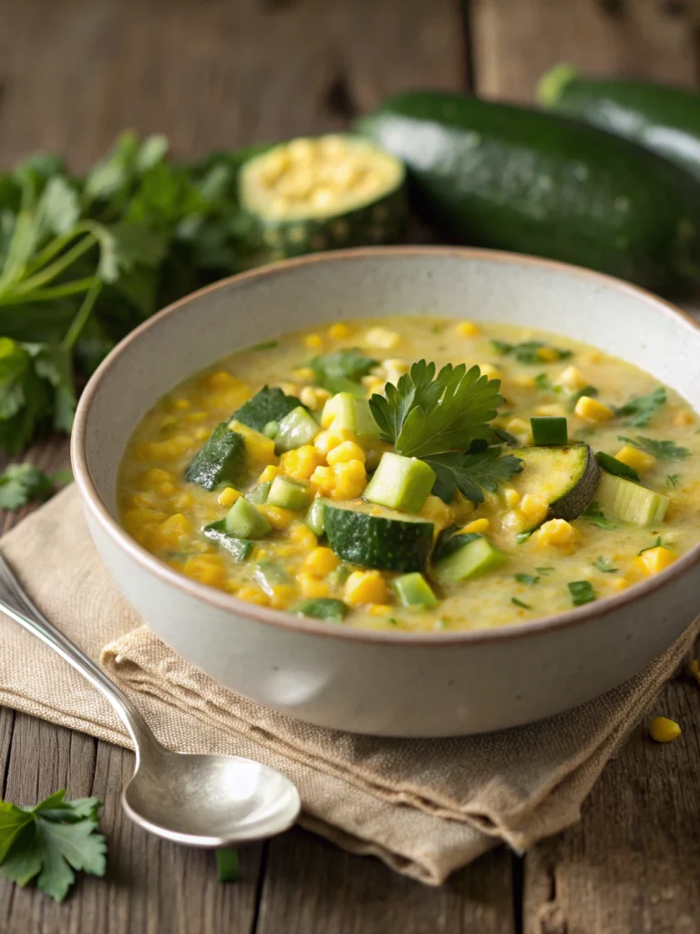 Summer Corn and Zucchini Chowder